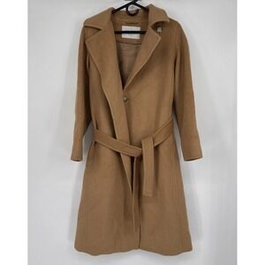MaxMara Women's Manuela Camel Hair Wrap Coat Size 4 US Trench Coat Belted Italy